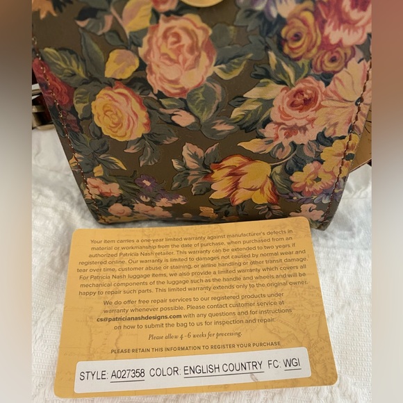 Patricia Nash * Rivalta * Floral Leather c/b • NWT! - Picture 7 of 8